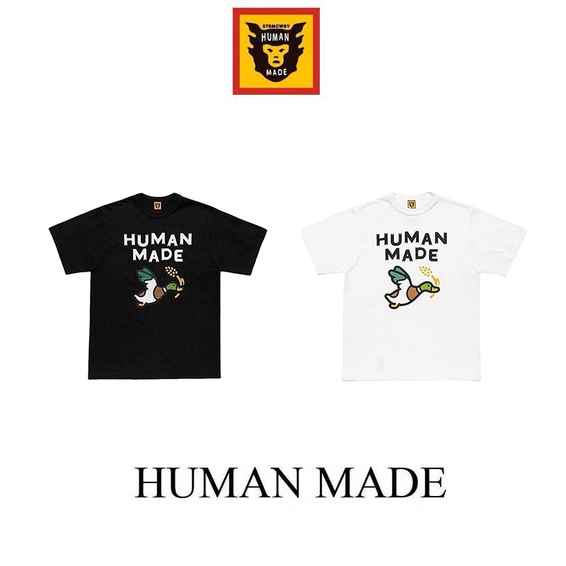 【Human Made】🇯🇵 พร้อมส่ง/ เสื้อ human made เสื้อคอกลมแขนสั้นลายเป็ดข้าวสาลี
