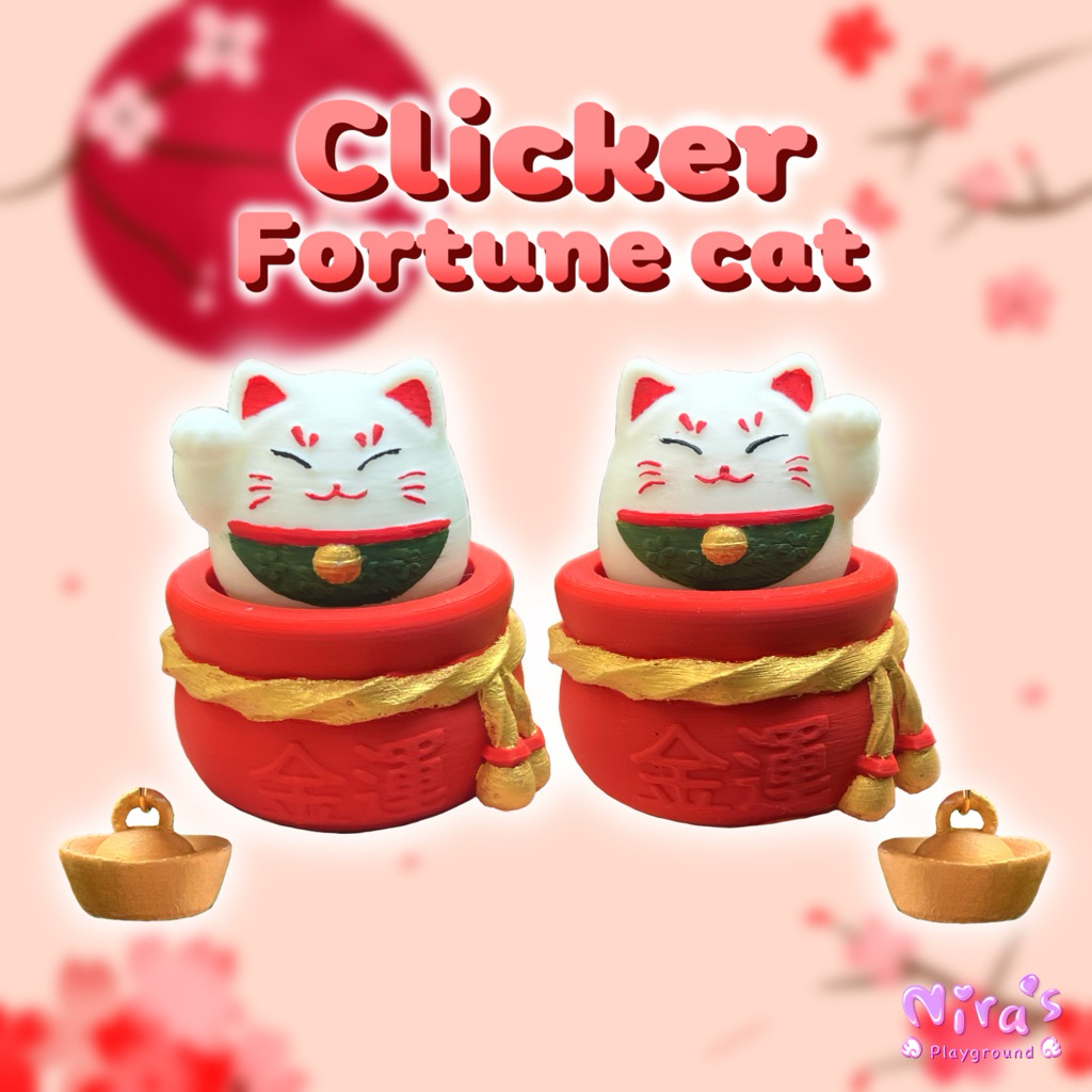 Nira’s • Clicker • Fortune cat • แมวกวัก • พวงกุญแจ ของเล่น กดได้