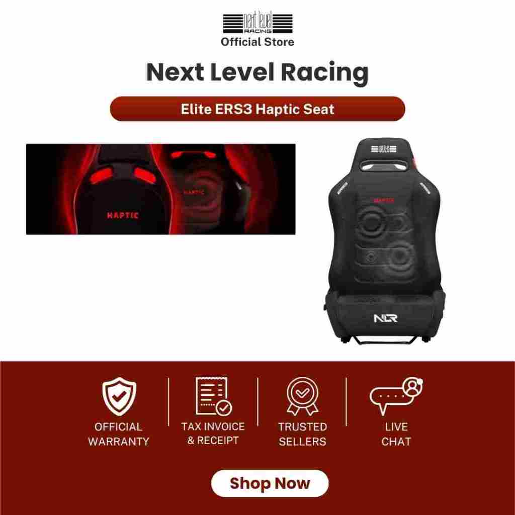 Next Level Racing Elite ERS3 Haptic Seat เบาะ Sim Racing พร้อม Haptic Feedback HF8 Pro รองรับ Cockpi