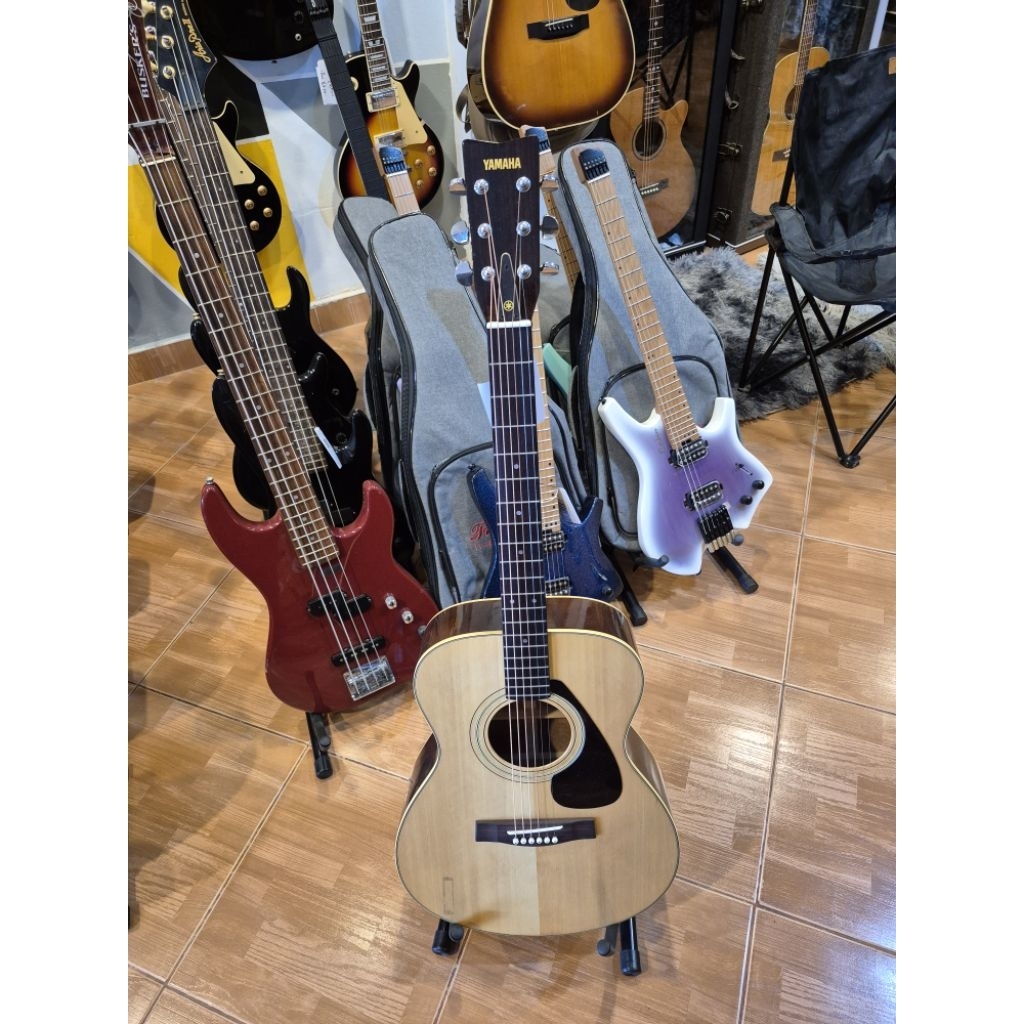 กีตาร์โปร่ง Yamaha FG-152 กีตาร์วินเทจญี่ปุ่นป้ายส้ม งานเก่าปี 1975 Made in Japan ทรง Folk/OM บาลานซ