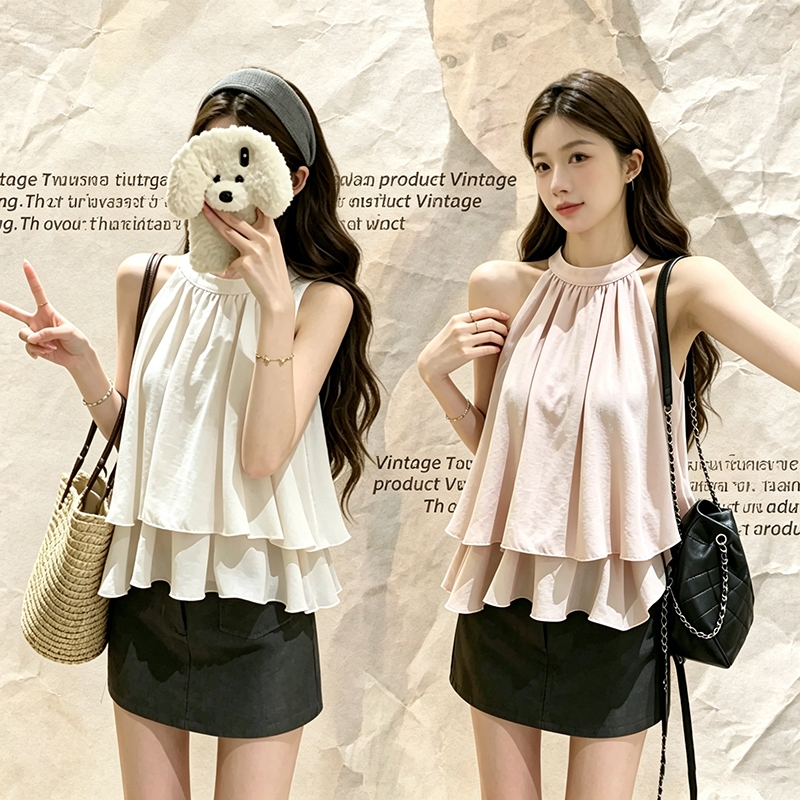 เสื้อสายเดี่ยวดอกไม้ผู้หญิง สไตล์เกาหลี ทรงเข้ารูป เซ็กซี่เบาๆ ใส่สบาย แมทช์ง่าย ใส่เที่ยว คาเฟ่ ได้ทุกวัน ส่งจากกรุงเทพ