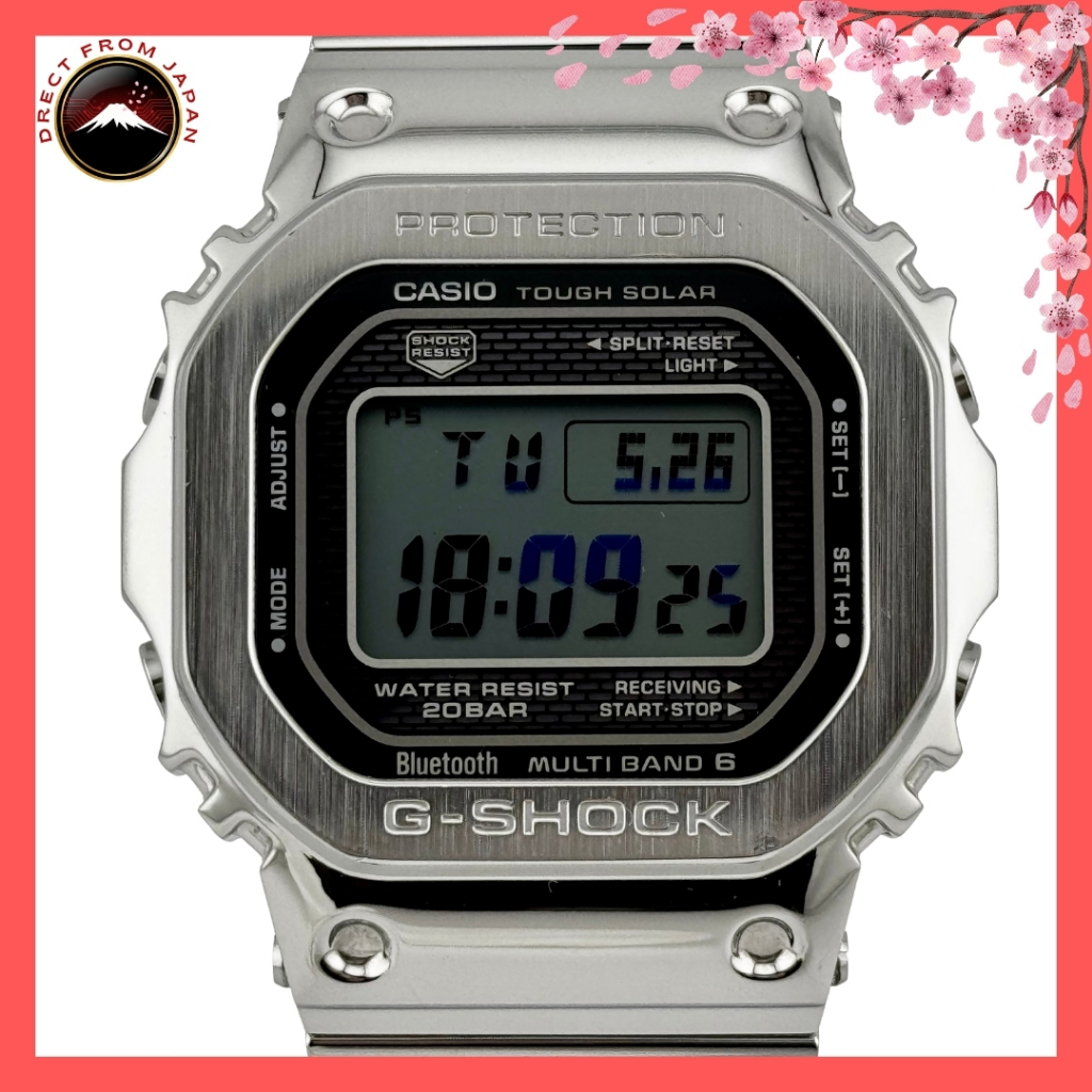 CASIO G-SHOCK GMW-B5000D-1JF Full Metal Silver ของแท้ 💯 พร้อมส่ง นำเข้าจากญี่ปุ่น