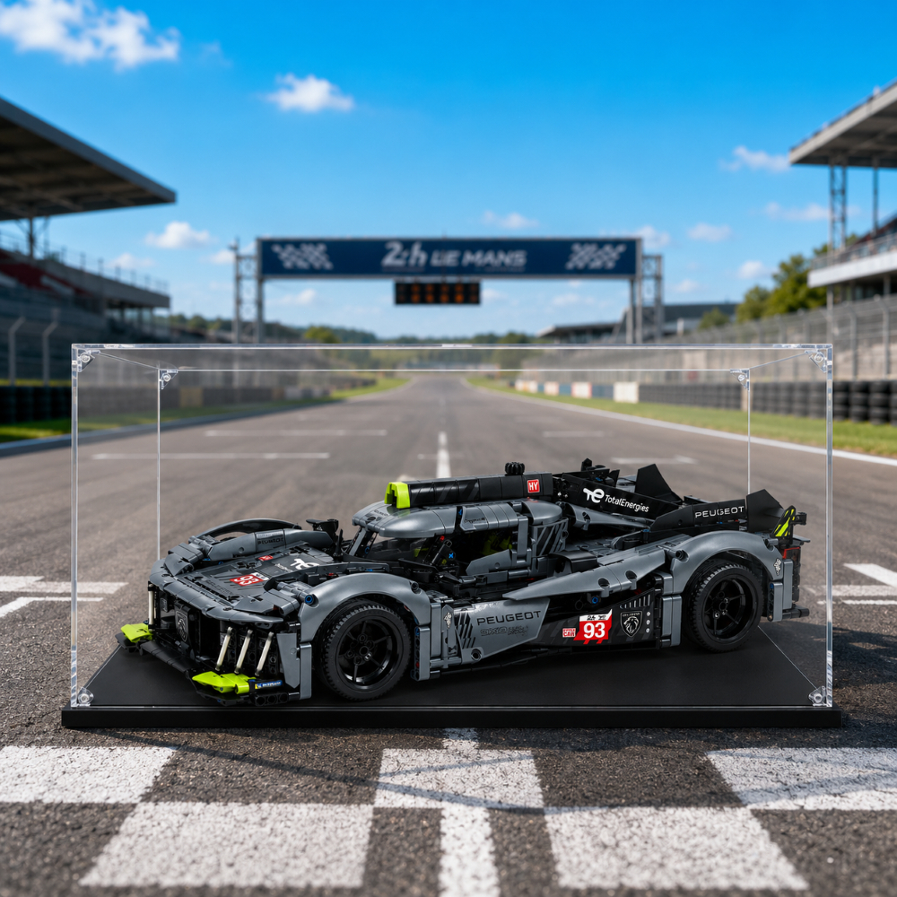 Acrylic Display Box กล่องโชว์อะคริลิค กันฝุ่น For Lego 42156 Peugeot 9X8 ตู้โชว์รถแข่ง Le Mans ใส่ L