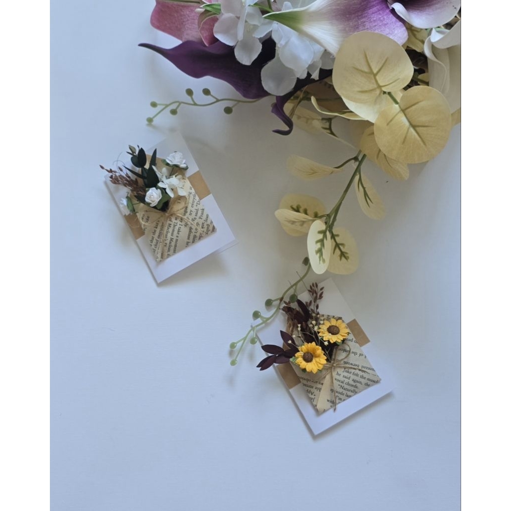 •Memoryofflower•การ์ดดอกไม้แห้งวินเทจขนาด4*6"