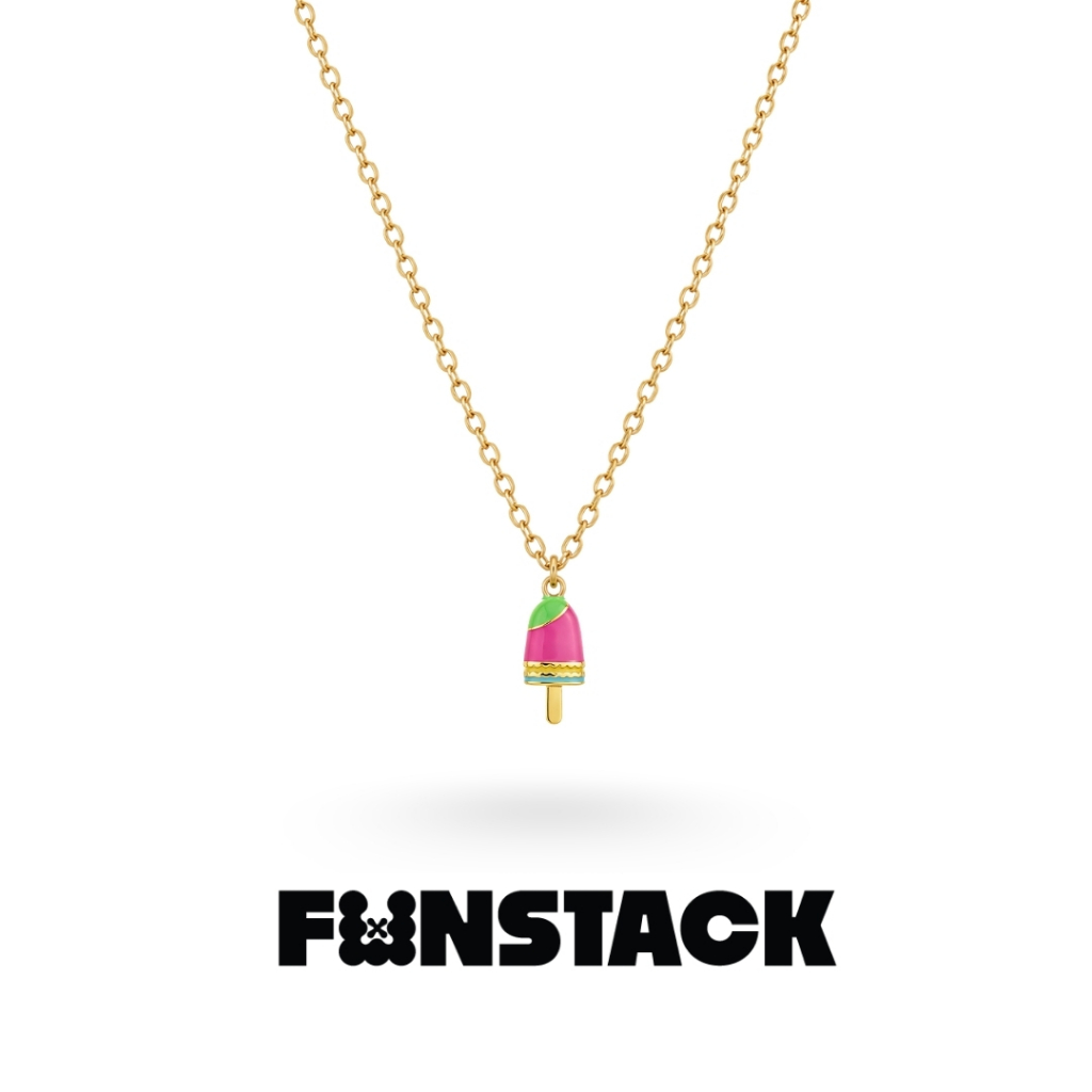 FUNSTACK สร้อยคอ Sugar Rush Popsicle Gold Stainless Steel