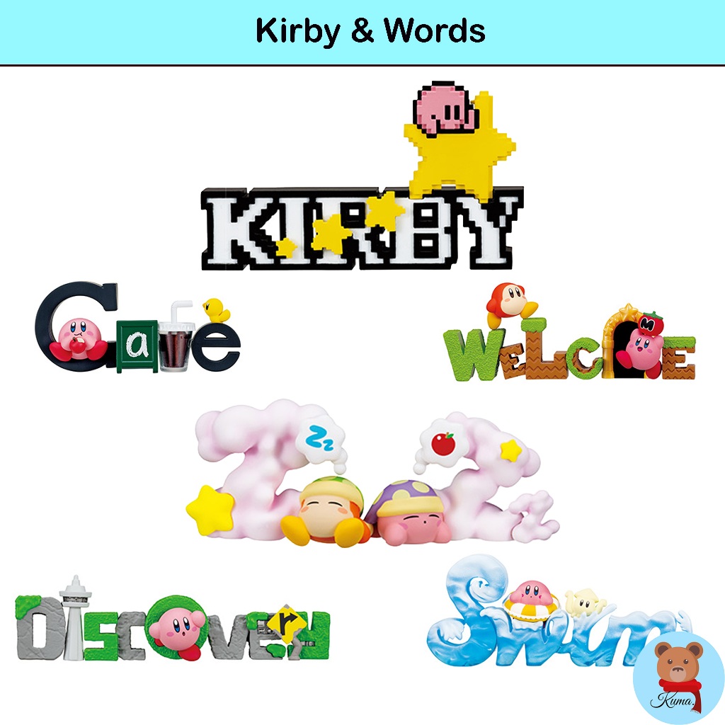 ✅Re-Ment Kirby&words 6 types🇯🇵รีเมนท์ เคอร์บี้ นำเข้าญี่ปุ่น เคอร์บี้ตัวหนังสือ