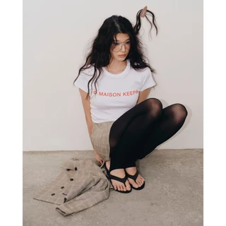 maison KEEPS | The Classic Mark Logo Cropped Tee | เสื้อยืดทรง Cropped
