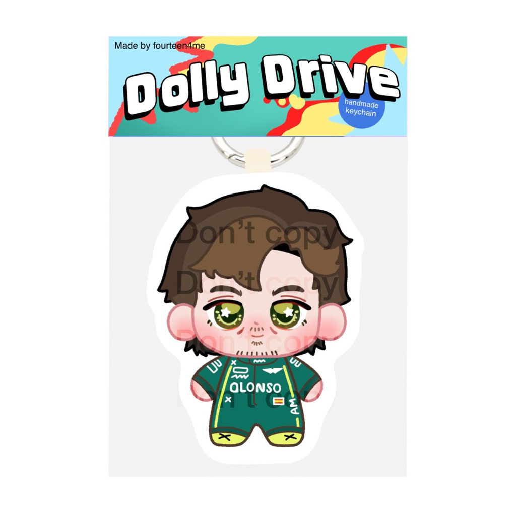 พวงกุญแจตุ๊กตา F1 Fernando Alonso บีบแล้วมีเสียง