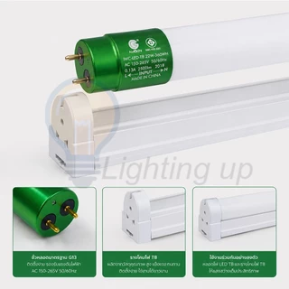 IWACHI หลอดไฟนีออนยาว LED T8 22W (ขั้วสีเขียว) หลอดไฟแบบยาว แสงสีขาว (DAYLIGHT) ยาว 120 cm.
