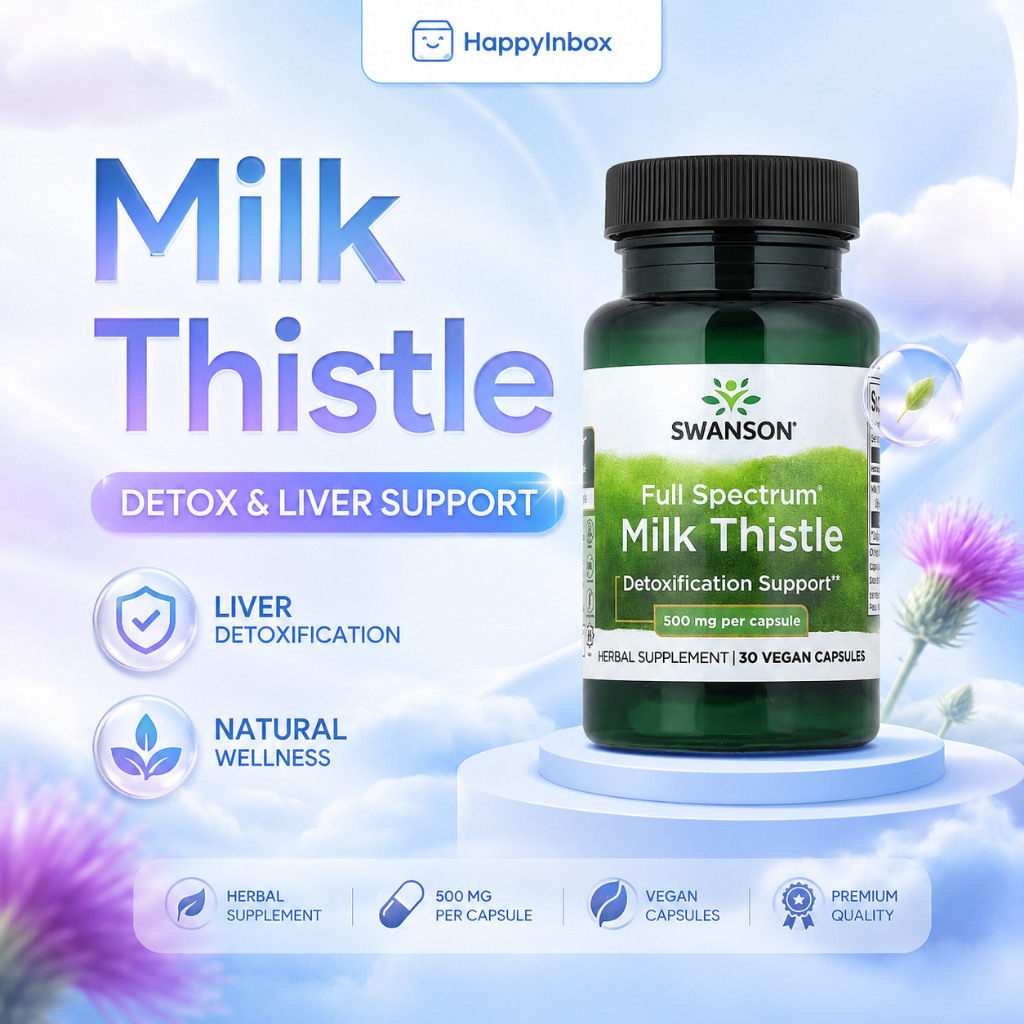 Milk Thistle 500mg Full Spectrum Vegan Capsules | Daily Wellness Support | USA Quality