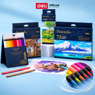 กล่องดินสอสีตั้งได้ Deli รุ่น EC109 สีสวยสด คมชัด ระบายเรียบเนียน (24/36/48/72สี)(จำหน่าย 1 กล่อง)