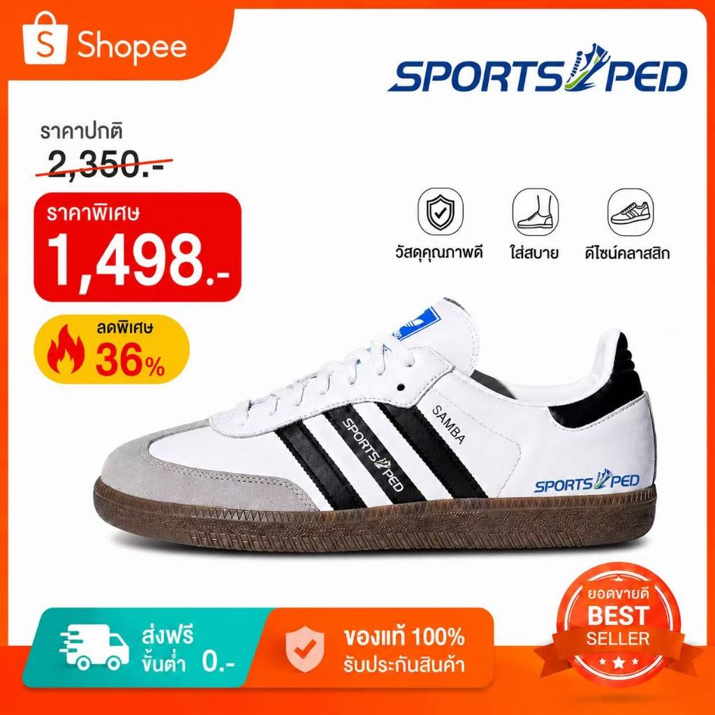 Casual shoes Original samba ogขนาด;36-45Men's and women's sports shoes,white/black
