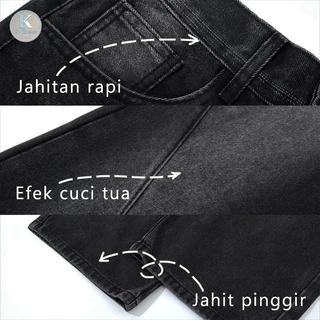 S-5XL Baggy กางเกงยีนส์ผู้ชาย เรโทร ฟอกสี ทรงตรงขากว้าง สไตล์เกาหลี