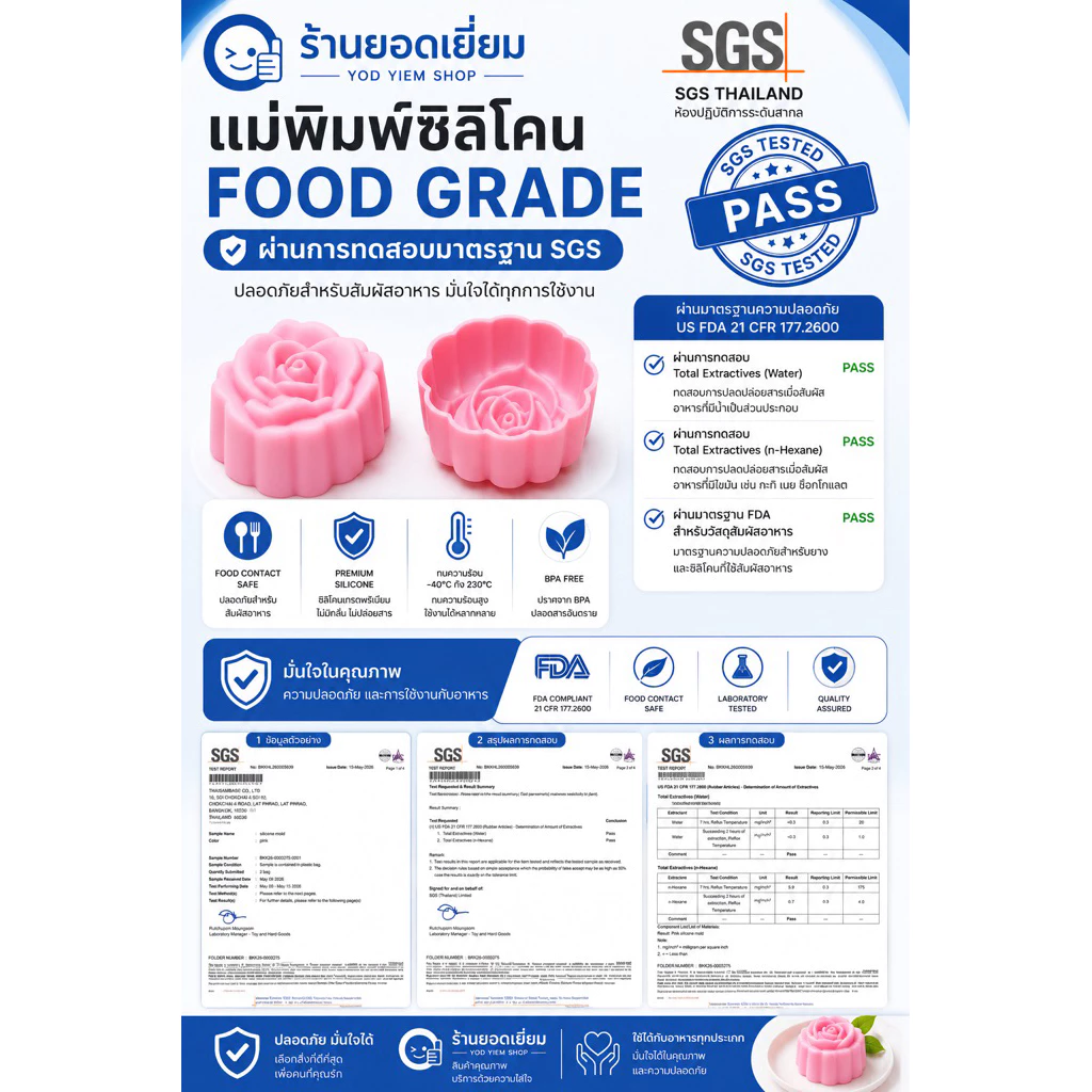 แม่พิมพ์วุ้น  พิมพ์ซิลิโคน พิมพ์ขนม บรรจุแพ็คละ 12ชิ้น ถูกสุดคุ้มสุด Food Grade thumbnail 10