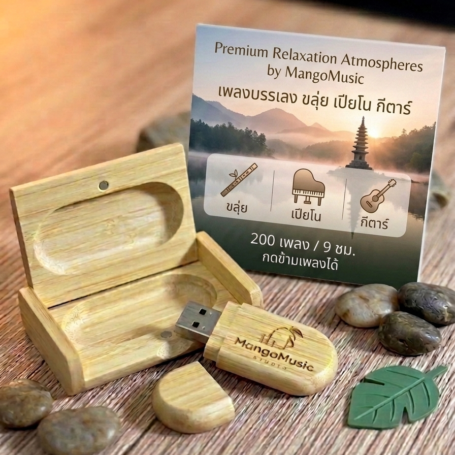 [พร้อมฟัง] แฟลชไดรฟ์เพลงบรรเลงดนตรี Premium Relaxation Atmospheres เสียบฟังได้ทันที ไม่ต้องต่อเน็ต