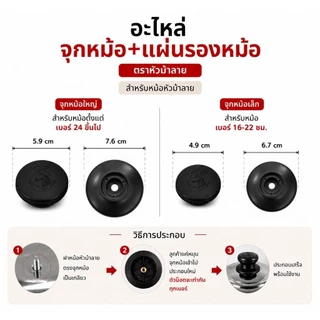 Zebraอะไหล่ จุกหม้อ แผ่นรองจุกหม้อ สำหรับหม้อรุ่นแครี่*** ตราหัวม้าลาย สำหรับหม้อหัวม้าลาย