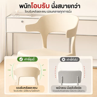 LP เก้าอี้ เก้าอี้พลาสติก มีพนักพิง ไม่ต้องต่อประกอบ รับได้ 400 กิโลกรัม ประหยัดพื้นที่