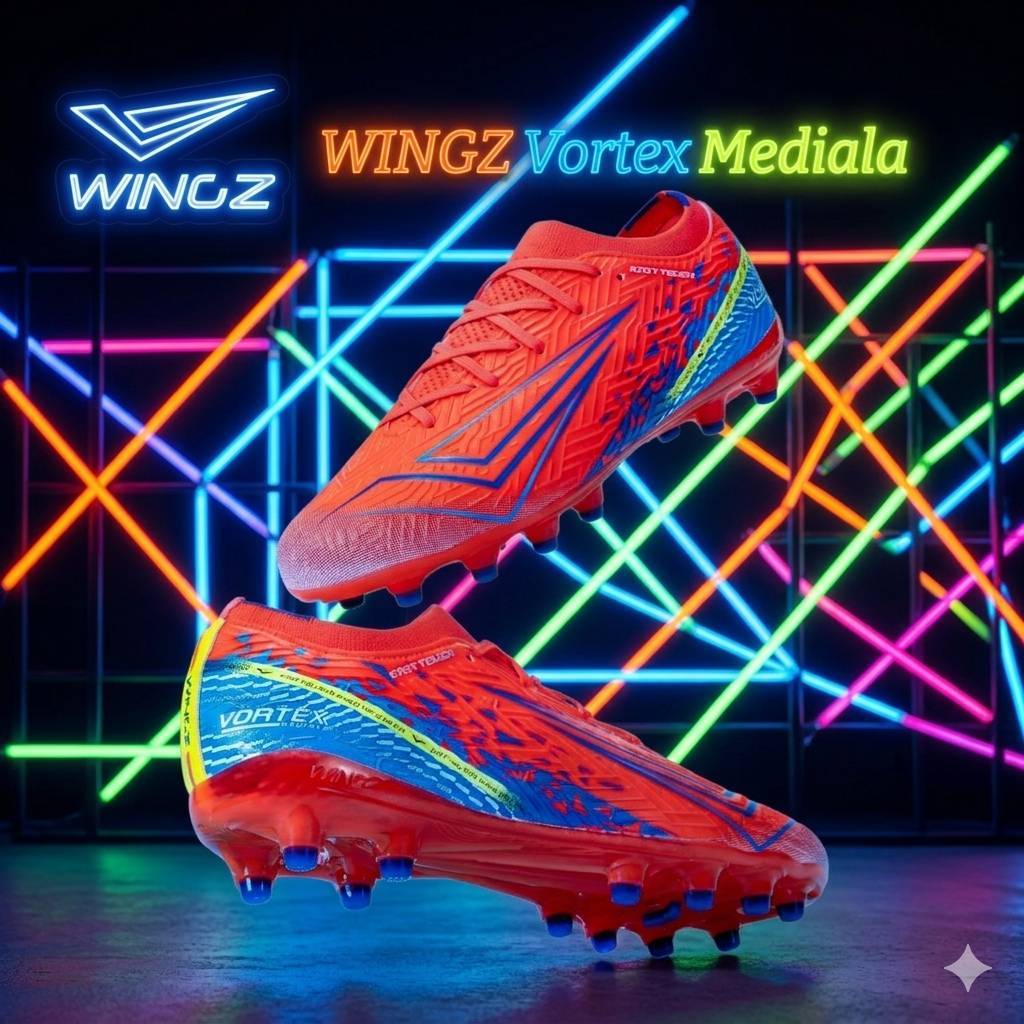 Wingz Vortex Neon Pink มาพร้อมกับ upper เป็นงานผ้าทอ การตัดเย็บแบบไร้รอยต่อ