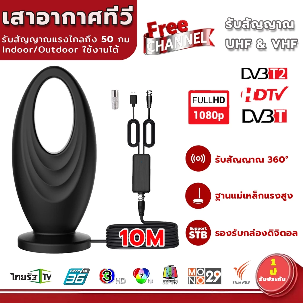 เสาอากาศดิจิตอลใหม่ รองรับ DVB-T2 ใช้ได้ทั้งในบ้านและนอกบ้าน พร้อมเทคโนโลยี Smart Amplifier