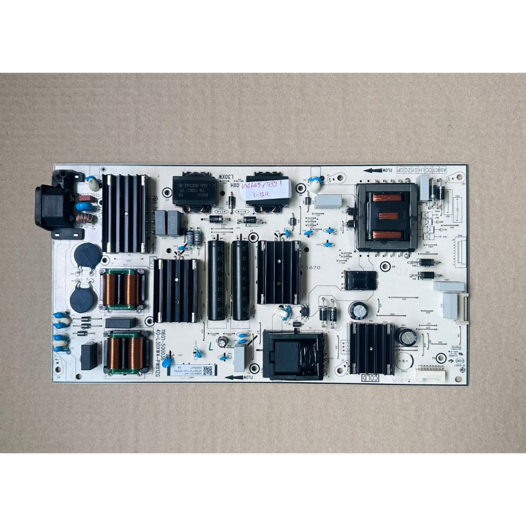 #ทีซีแอล TCL บอร์ดเพาเวอร์ซัพพลายทีวีทีซีแอล รุ่น 65C645 พาร์ท 40-L30XW4-PWB1ZG #อะไหล่ทีวี