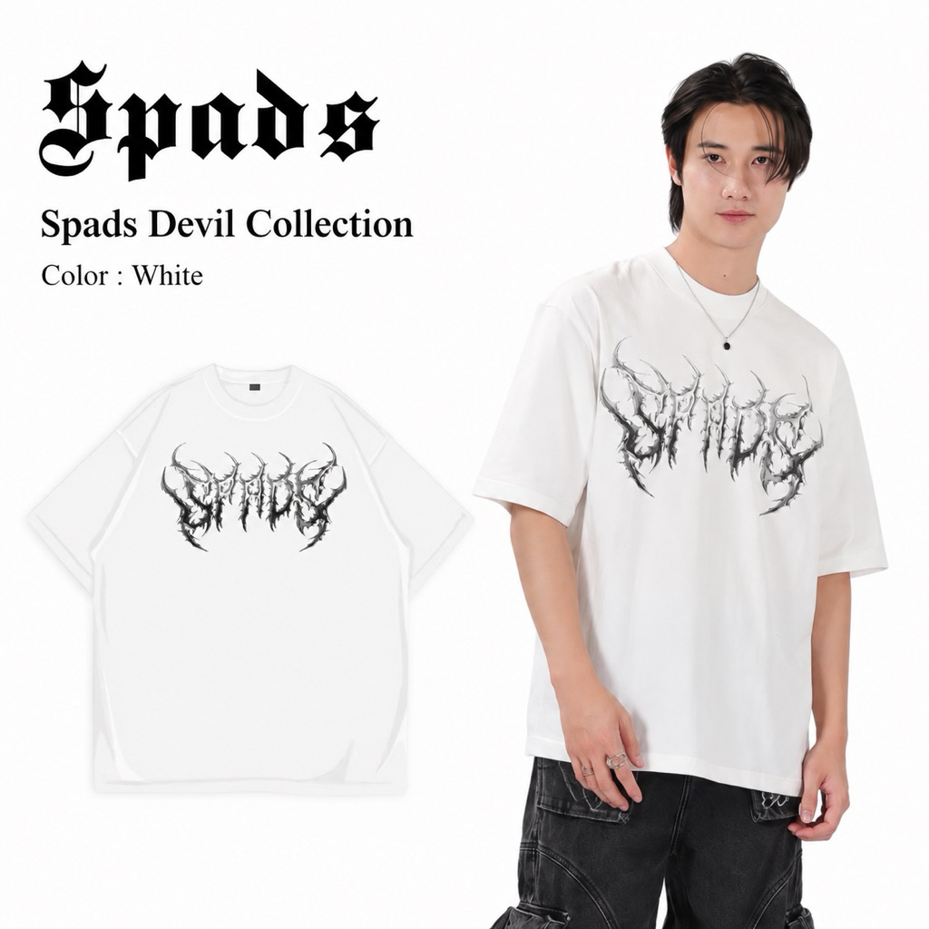เสือยืด Spads T-Shirt Devil White (Unisex)