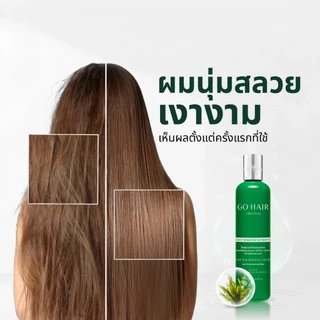 🌿Go Hair โกแฮร์ ซิลกี้ สาหร่าย (ขวดเขียว) silky seaweeds อาหารผม สำหรับผมแห้งเสีย ป้องกันความร้อน ผมสวย มีน้ำหนัก