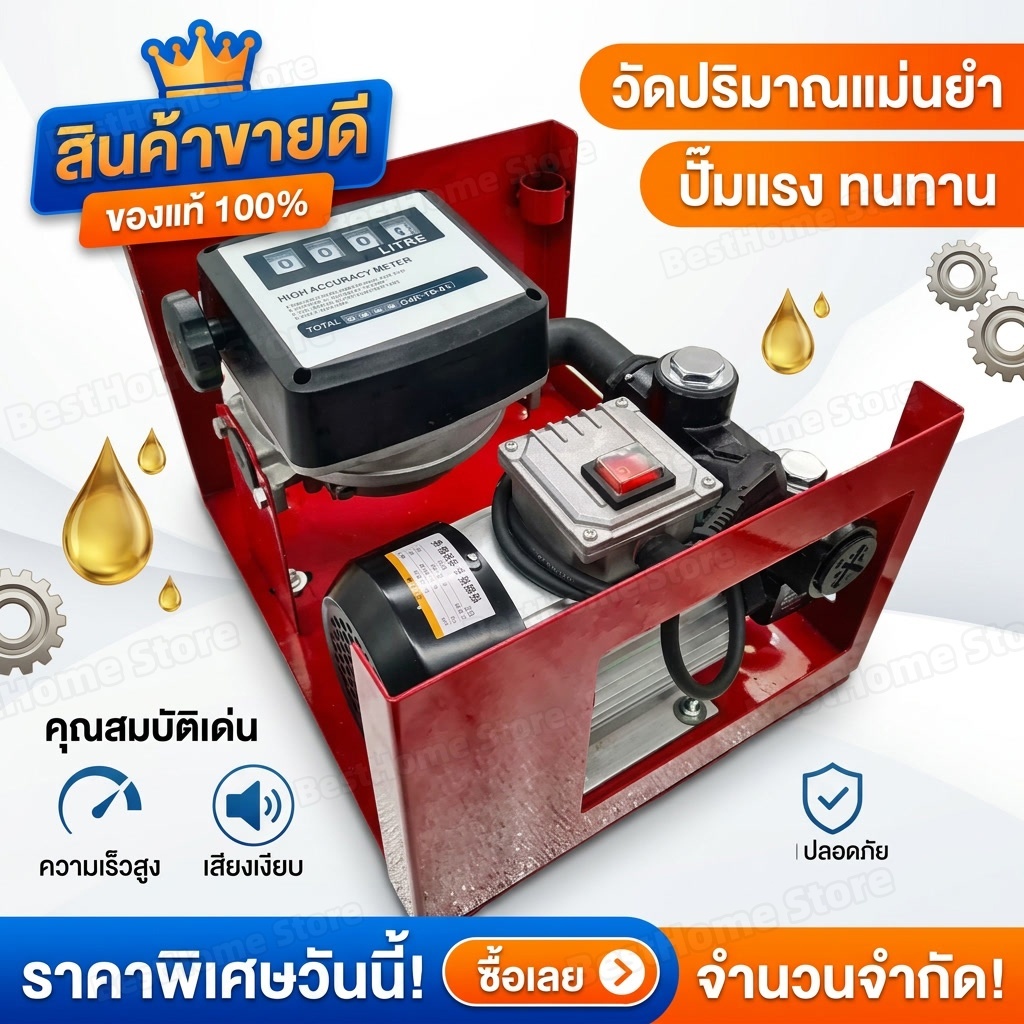 เครื่องดูดน้ำมัน Oil pump ปั๊มดูดน้ำมัน ใช้ไฟฟ้า DC 220V 550W ปั๊มดูดน้ำมันเคลื่อนที่ ของแถมครบชุดพร้อมใช้งาน