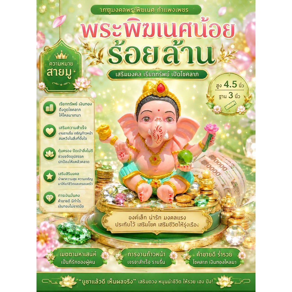 พระพิฆเนศเบบี้ร้อยล้าน ปางเบบี้ พระพิฆเนศ 🙏🏻🕉️🩵