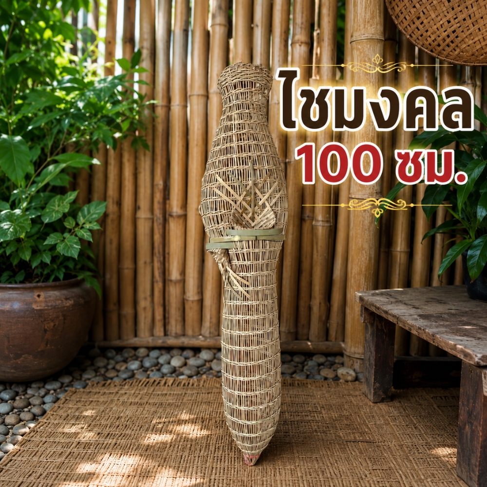 ไซมงคล 100 ซม ( ไซศอก ) ไซขึ้นบ้านใหม่ ไซขึ้นเสาเอก ไซแขน ไซแขวน ไซ (ไซ100ซม.)