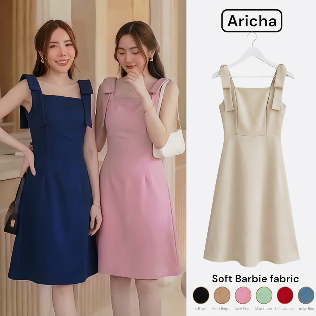 C92 เดรส BowBella – เดรสโบว์ไหล่สายเดี่ยวทรงสวย