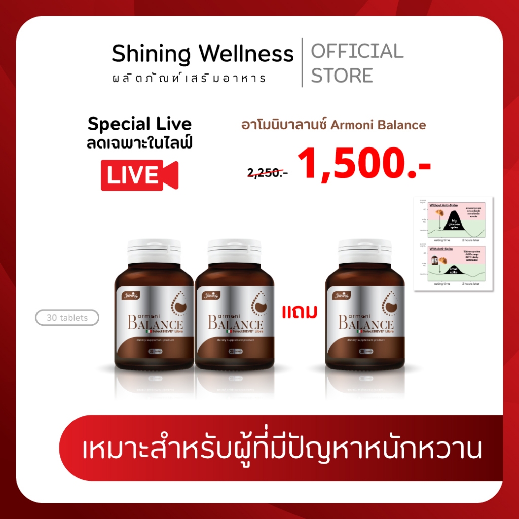 2 แถม 1 อาโมนิบาลานซ์ ARMONI BALANCE ผลิตภัณฑ์เสริมอาหาร สินค้า อาโมนิของแท้ แบรนด์ชายนิ่ง Shining อาโมนิบาลานซ์ของแท้
