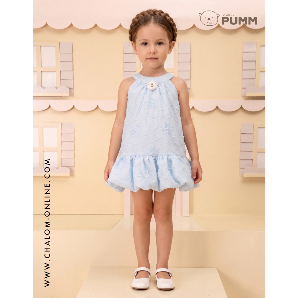 𝐏𝐢𝐜𝐨 𝐋𝐚𝐲𝐥𝐚 ชุดเดรสกระโปรงสีฟ้า : MS PU 605 PL8