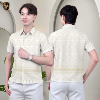 MAWIN เสื้อเชิ๊ตลายไทย จุลมาศ ใส่ได้ทั้งผู้ชายและผู้หญิง