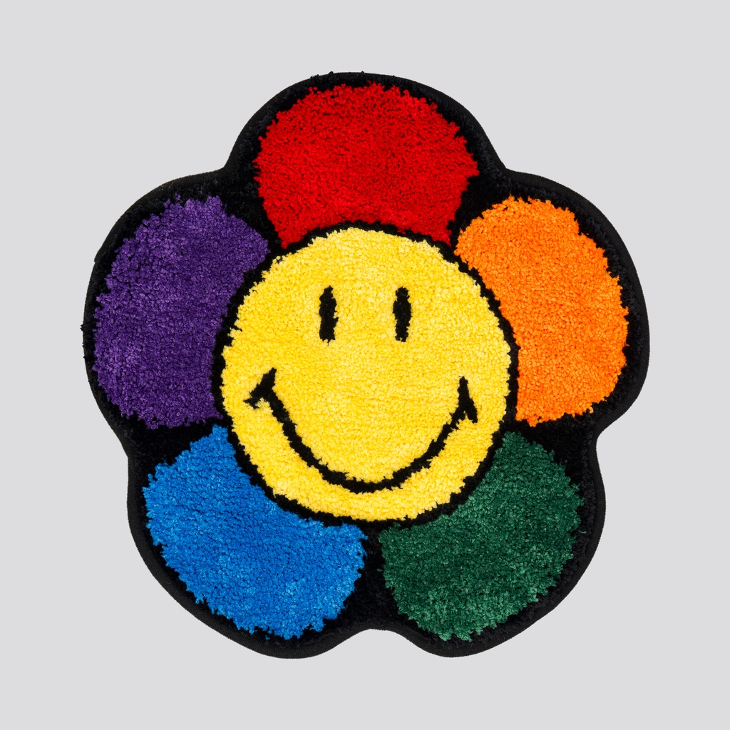 SMILEY® RAINBOW DAISY MINI RUG SIZE 40X40 CMS