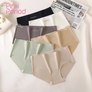 Pink Period กางเกงในผู้หญิง กางเกงในไร้ขอบ soft-fit เอวกลาง ยืดหยุ่นสูง ใส่สบาย
