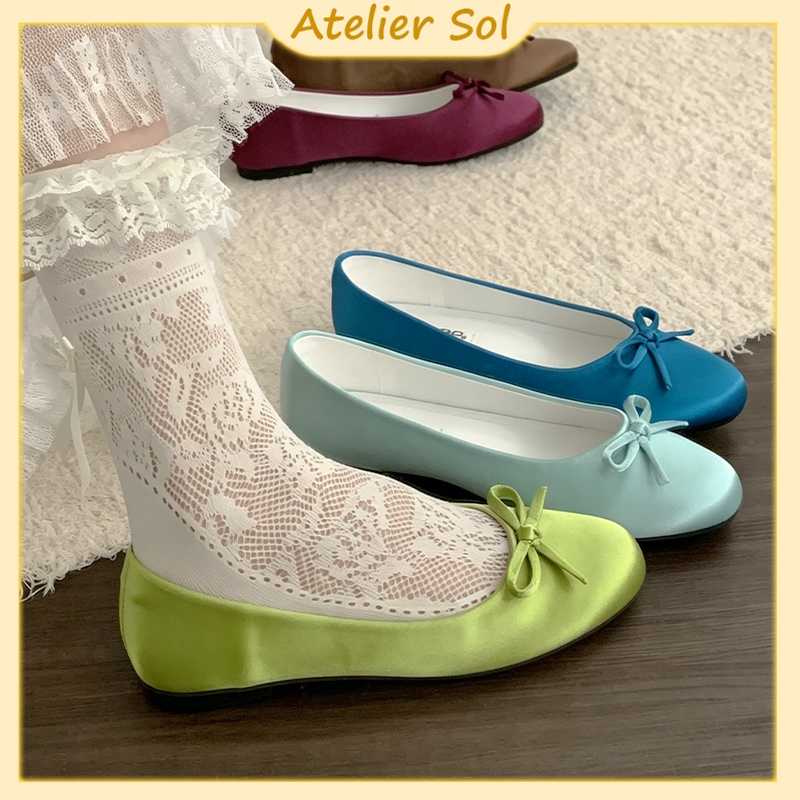 Atelier Sol รองเท้าคัชชูสีสันสดใส ดีไซน์น่ารัก สำหรับผู้หญิง รองเท้าแตะสีสันสดใส ดีไซน์น่ารัก สำหรับผู้หญิง