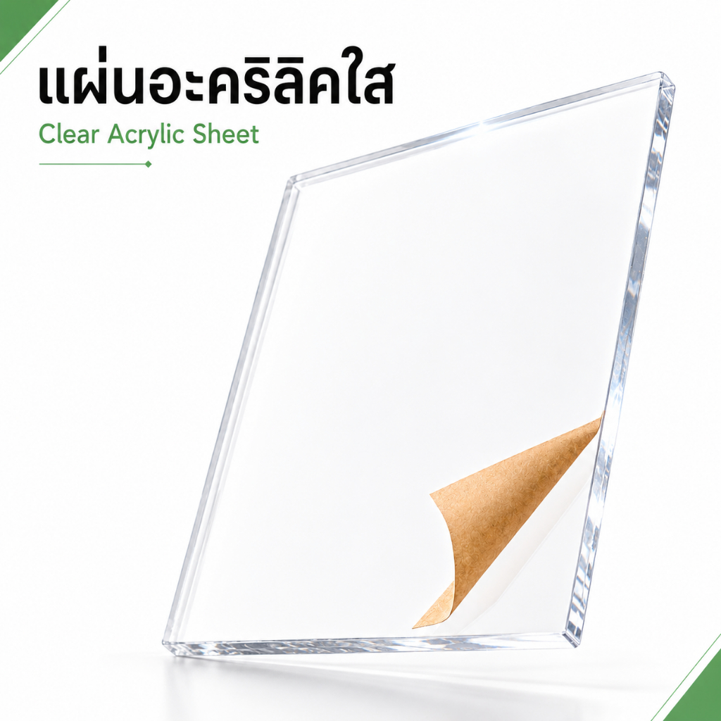 อะคริลิคใส 5 มิล 3ขนาด20x20,30x30,40x40 (สั่งตัดแชทถามก่อน) แผ่นอะครีลิก แผ่นอะคริลิค อคิลิคแผ่น อคลิลิค