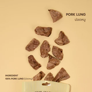 ปอดหมูอบแห้ง Pork Lung ปอดหมู 100% Hey Shorty ขนมสุนัข ขนมน้องหมา