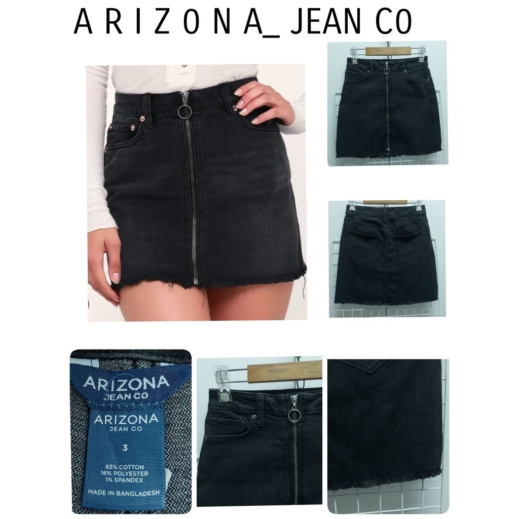 5731. A R I Z 0 N A_ JEAN C0 กระโปรงยีนส์สั้นมือสองแบรนด์เนม