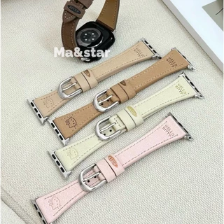 หนังขอบเล็ก สำหรับ watch11 10 9 8 se 7 6 ขนาด 40/41/42/44/45/46มม สายนาฬิกา smart watch หนัง สายแอปเปิ้ลวอช ปั้ม kitty