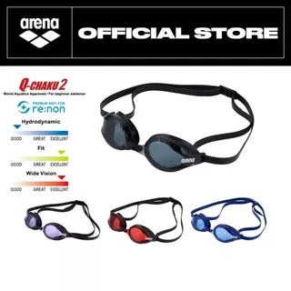 ARENA | Q-CHAKU2 re:non แว่นตาว่ายน้ำแข่งขัน มุมมองกว้างพิเศษ 140° เหมาะสำหรับฝึกซ้อมและแข่งขัน | AASVYKR