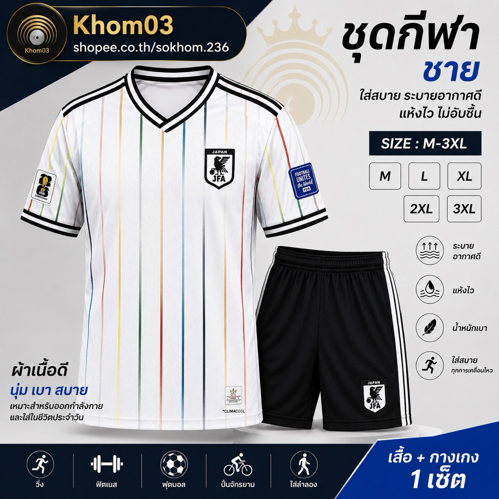 เสื้อทีมชาติญี่ปุ่น สินค้าจัดส่งทุกวัน