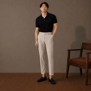 MADWORLD STUDIO / GENTLE TROUSERS กางเกงแสล๊คทรงกระบอกเล็กเอวกลางทรงพอดีตัว