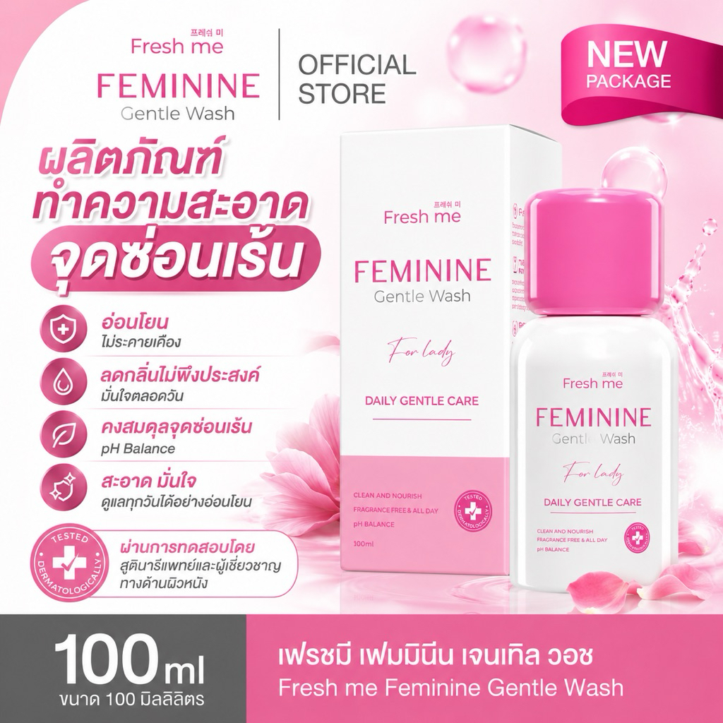 Fresh me เฟรชมี น้ำยาทำความสะอาดจุดซ่อนเร้น