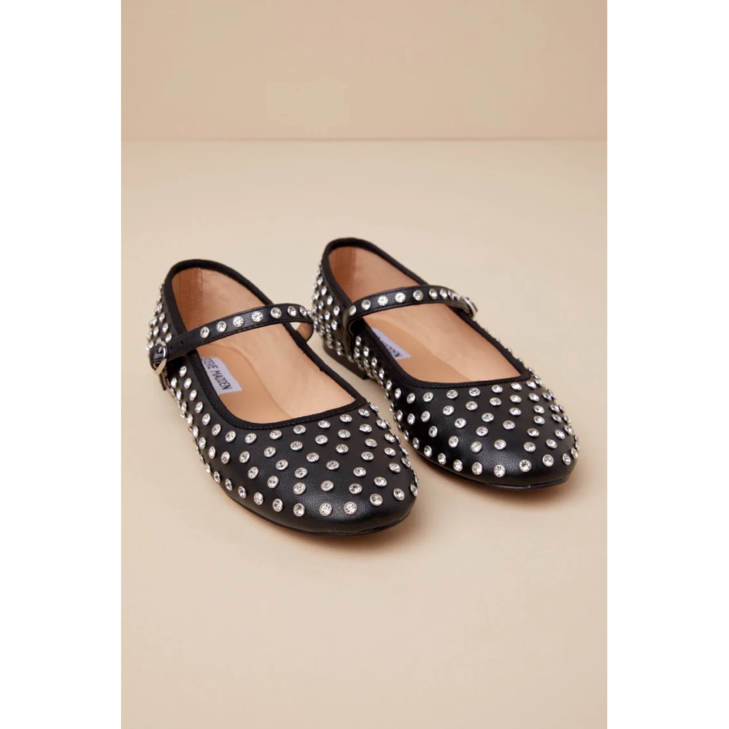 Steve Madden รุ่น Vinetta-R รองเท้าแมรี่เจนส้นเตี้ยผู้หญิง - สี Rhinestone