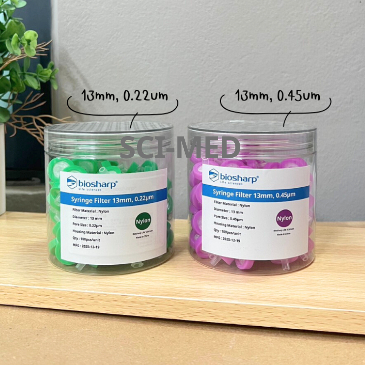 ไซริ้งค์ฟิลเตอร์ Nylon Syringe Filter (100pcs/Box)