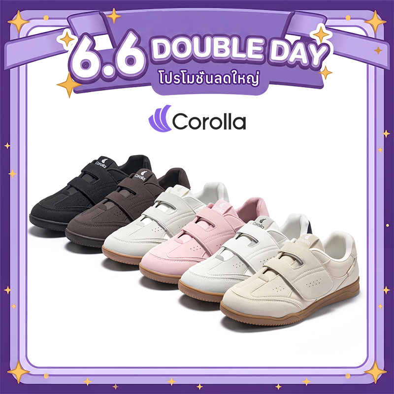 【รองเท้าคู่รัก】Corolla Velcro shoes รองเท้าลำลองผู้หญิง สายรัดตีนตุ๊กแก สวมใส่สบาย ระบายอากาศได้ดี และใช้งานได้หลากหลาย