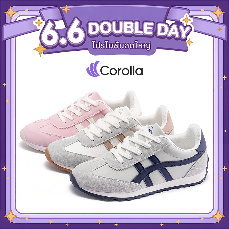 【รองเท้าคู่รัก】Corolla BreezeStep shoes รองเท้าผ้าใบผู้หญิง สไตล์วินเทจรุ่นใหม่เบาแมทช์ง่ายใส่ได้ทุกวัน แนะนำเผื่อ 1 ไซส