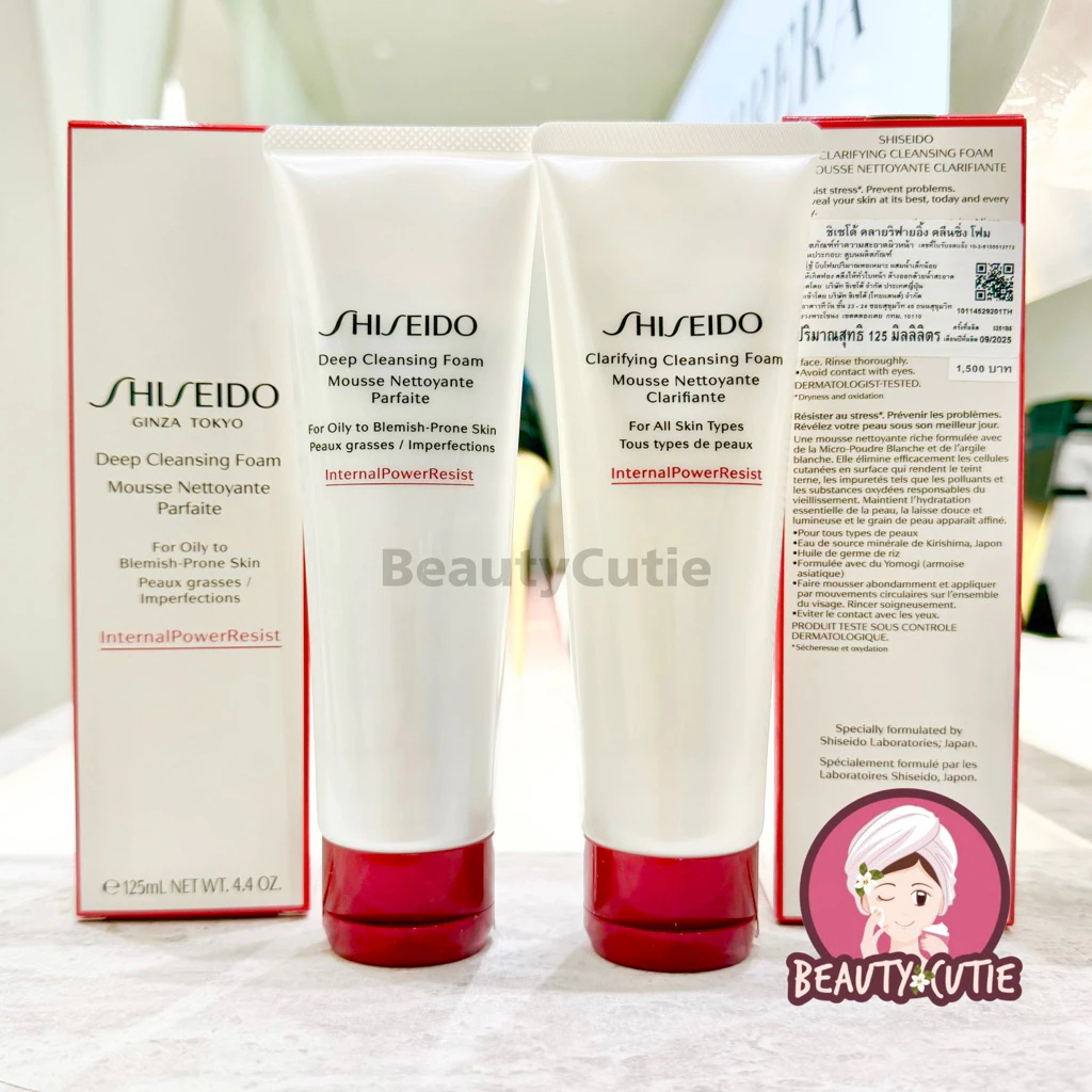 🌟Shiseido Deep/ Clarifying Cleansing Foam ขนาด 125 ml ผลิตปี 2025🌟ป้ายห้าง แท้💯 จาก Central
