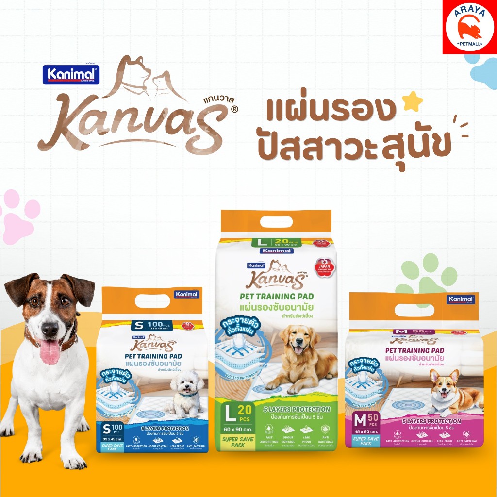 Kanimal Kanvas Training Pad แผ่นรองซับสัตว์เลี้ยง(รุ่นประหยัด)